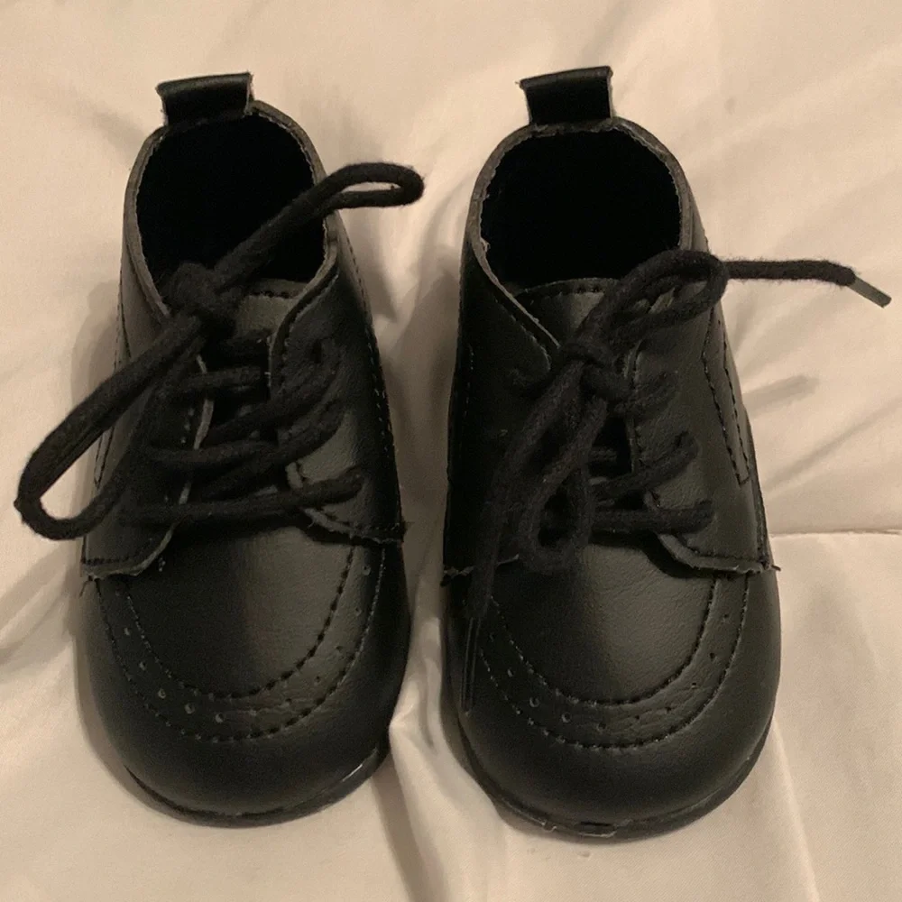 NWOT Black Oxford Dress Toddler Shoes with Smooth Finish Size Baby 3